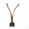 20cm Power Extension Cable SATA 15pin Male To Molex IDE Dual Big 4pin Female Cable Adapter for HDD Hard Drive