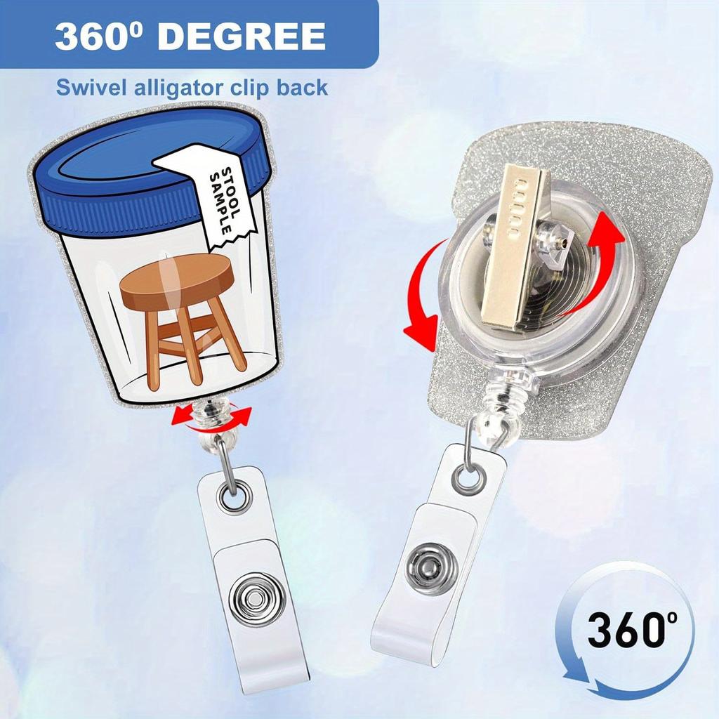 Nurse Badge Reel. Retractable ID clip for RNs, LPNs, lab techs & medical assistants.