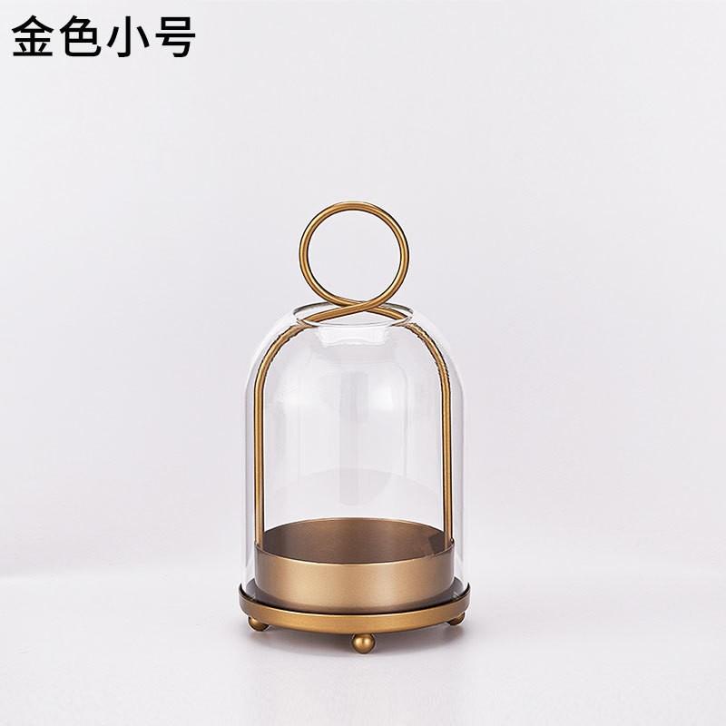 Candle Holder Metal Glass Romantic Table Decor
