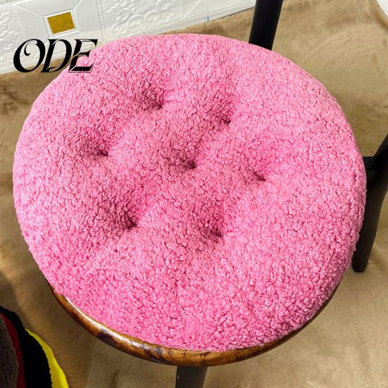 Futon Design Kissen Sitz Rund Pelzig Kurzer Plüsch Oberfläche Extra Dick Stuhl Boden Anti-Rutsch Einfarbige