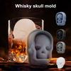 Skjelett Isbitform Stor Silikonisbrett for Whiskey Cocktails Juice BPA-fri Hodeskalle Ismaskin Halloween Festartikler