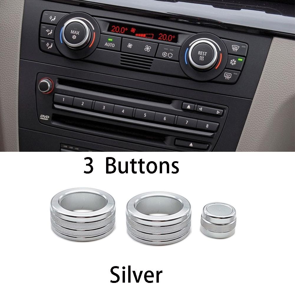 Car Air Conditioning Sound Knob Cover Interior Decoration For BMW 1 Series 2006-2012 E81 E82 E87 E88 ( 3 Or 4 buttons