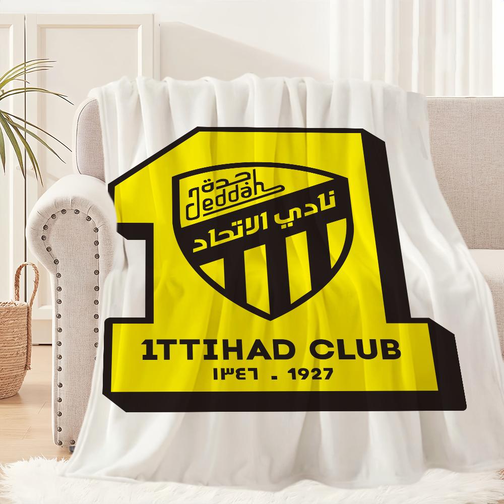 Al-Ittihad Club Football Blanket Blanket for Couch Sofa Travel Home Hiking Picni Bed Beding Flannel Blanket birthday gift