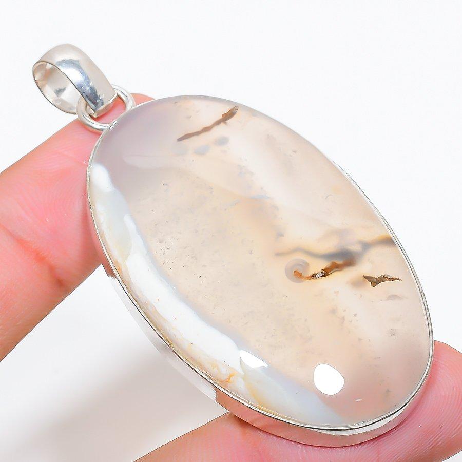 

Montana Agate Gemstone Handmade Ethnic Jewelry Pendant 2.56 SR-4208