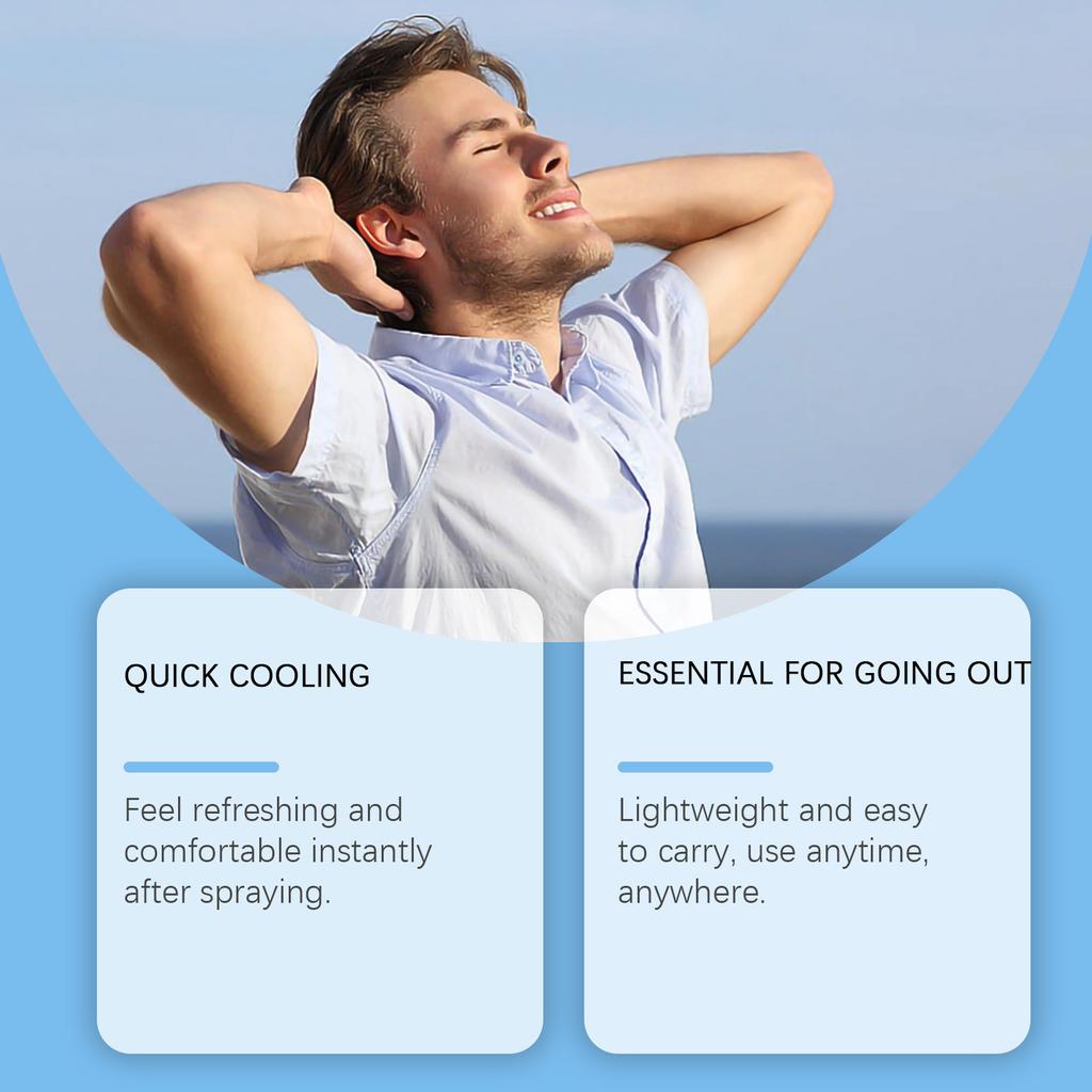 The Portable Outdoor Spray Is Soothing And Non-sticky. The Fine Spray Design Ensures Even Coverage And Long-lasting Freshness,100ML