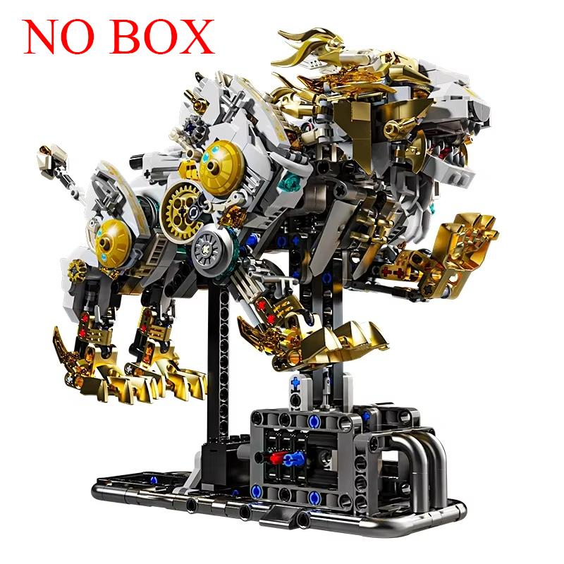 

1073PCS Mechanical Lion with Lights Building Blocks Creative Fun Model Bricks Desktop Decoration Toys For Kids Holiday Gifts