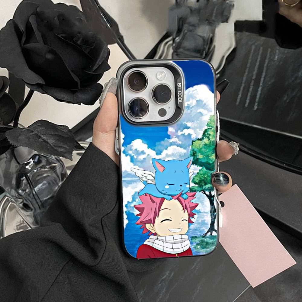 ANIME S-FAIRY TAIL Handyhülle Für IPhone 16 17 15 14 12 13 Pro Max Schwarze Farbe Stoßfeste Hülle