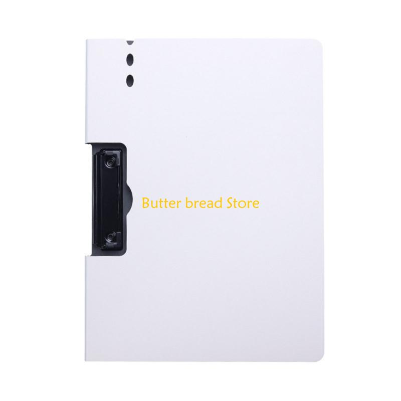 W89C Standard Size Flipping Clipboard Folder With Metal Clip File Organiser wth Writing Board For School Office 12.6x9.25In