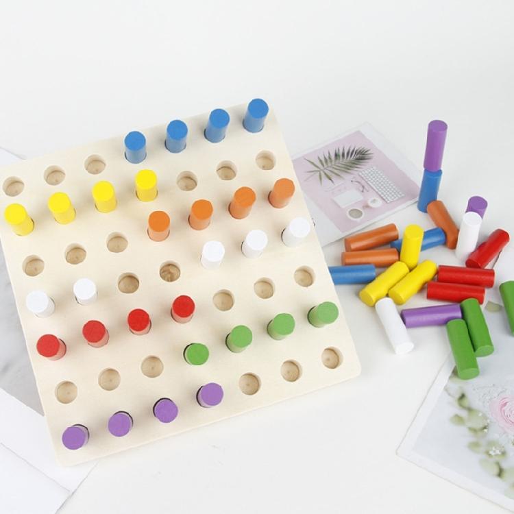 Children Educational Wooden Puzzle Toy For Color Recognition Practice And Exploration 3+