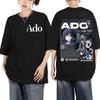 Magliette Grafiche Singer Ado Hibana World Tour 2025 Moda Vintage Manica Corta Magliette Uomo Donna Casual Cotone Ampio Maglietta