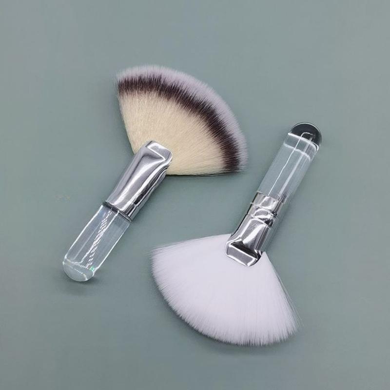 Mini Fan Makeup Brushes Facial Powder Foundation Blusher Concealer Brush Cosmetic Tools Synthetic Fiber Fan Brushes