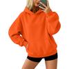 Women's Color Long Sleeve Hoodie with Front Pocket, Loose Fit Pullover for Casual Daily Wear