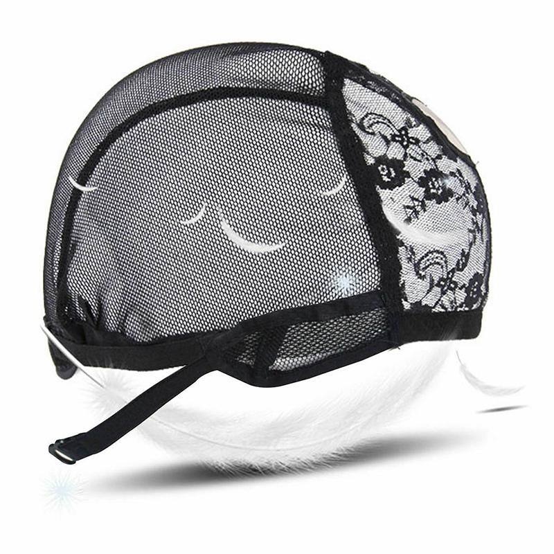 Мереживна сітка Повна шапка для перуки Сітка для волосся Шапки для плетіння для виготовлення перук Регульовані ремені