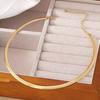 European and American Cross-border Supply Fashion Necklace Accessories Women's Gold Glossy Collarbone Chain Collar Light Luxury High-end Neck Jewelry