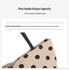 2026 Women's Korean Polka Dot Cotton Linen Tote Bag - Large Capacity Shoulder Handbag