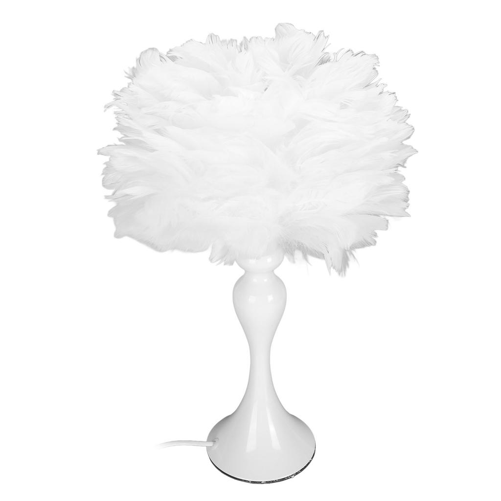 Feather Desk Lamp Romantic Fashionable Decorative Bedside Lamp for E27 E26 Bulb Bedroom