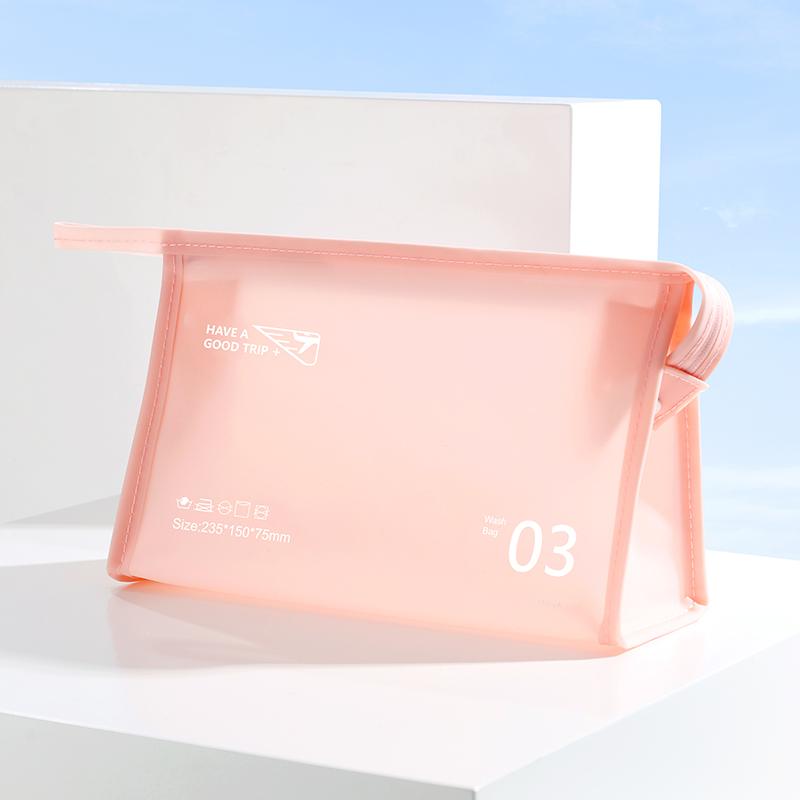 Borsa Trucco Avanzata in Gelatina Impermeabile Borsa da Toilette da Viaggio Borsa Portaoggetti Monocolore Borsa Trucco Grande Capacità RH2310