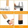 8pcs Square Rectangle Rubber Chair Leg Caps Table Feet Furniture Tube End Covers Tips Non-slip Floor Protector Pads Pipe Plugs