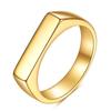 Croissant Rings for Women Braided Twisted Signet Stainless Steel Chunky Dome Ring Stacking Band Jewelry Anillos Joyas De Mujer