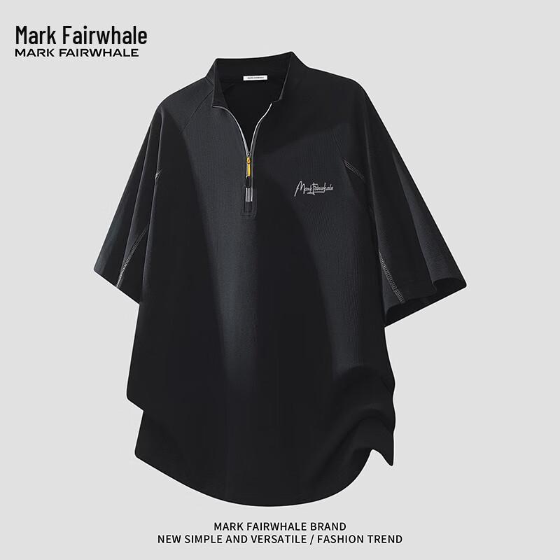 

Mark Fairwhale Men s Loose Fit Half-Placket Polo Shirt L