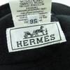 Pălărie HERMES excelentă căptușeală 100% cașmir pălărie acetat negru Femei 56 Folosit