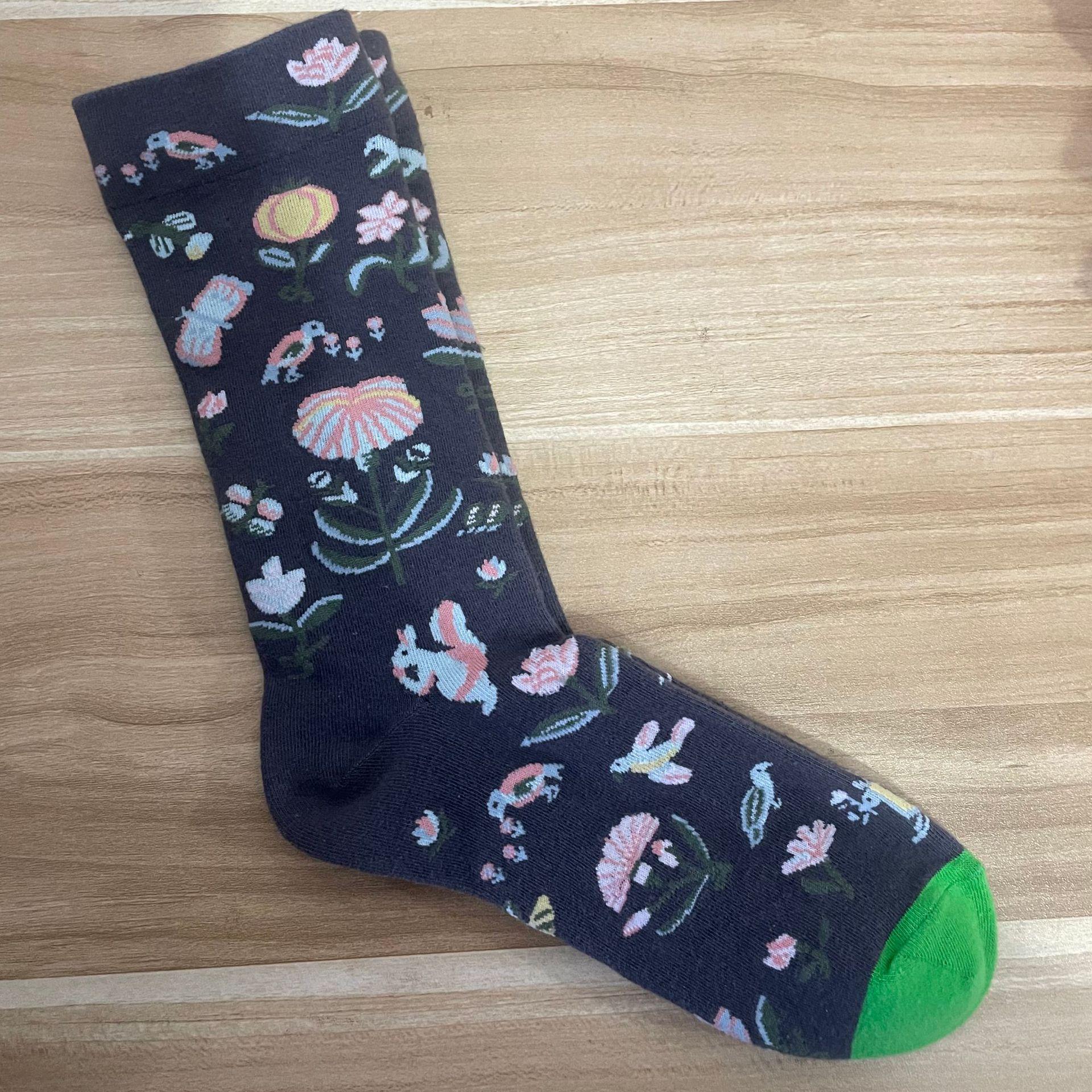 

Добрий дім: Ретро Олійний Живопис Шкарпетки до Середини Литки Розкішні Французькі Жіночі One Size 36-40