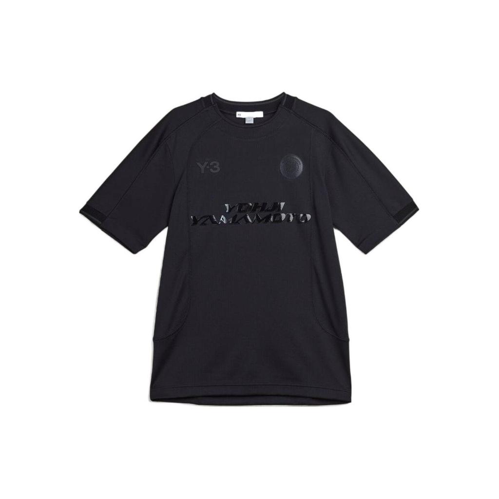 Y-3 Logo Print Crew Neck Short Sleeve T-Shirt Unisex Tops Black HM5039