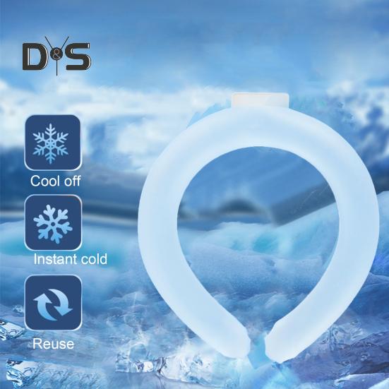 Sommer-Halskühlschlauch, tragbarer Halskühler, leichter, wiederverwendbarer Eiskältering, Outdoor-Prävention von Hitzschlag, tragbares Halswickelhalsband