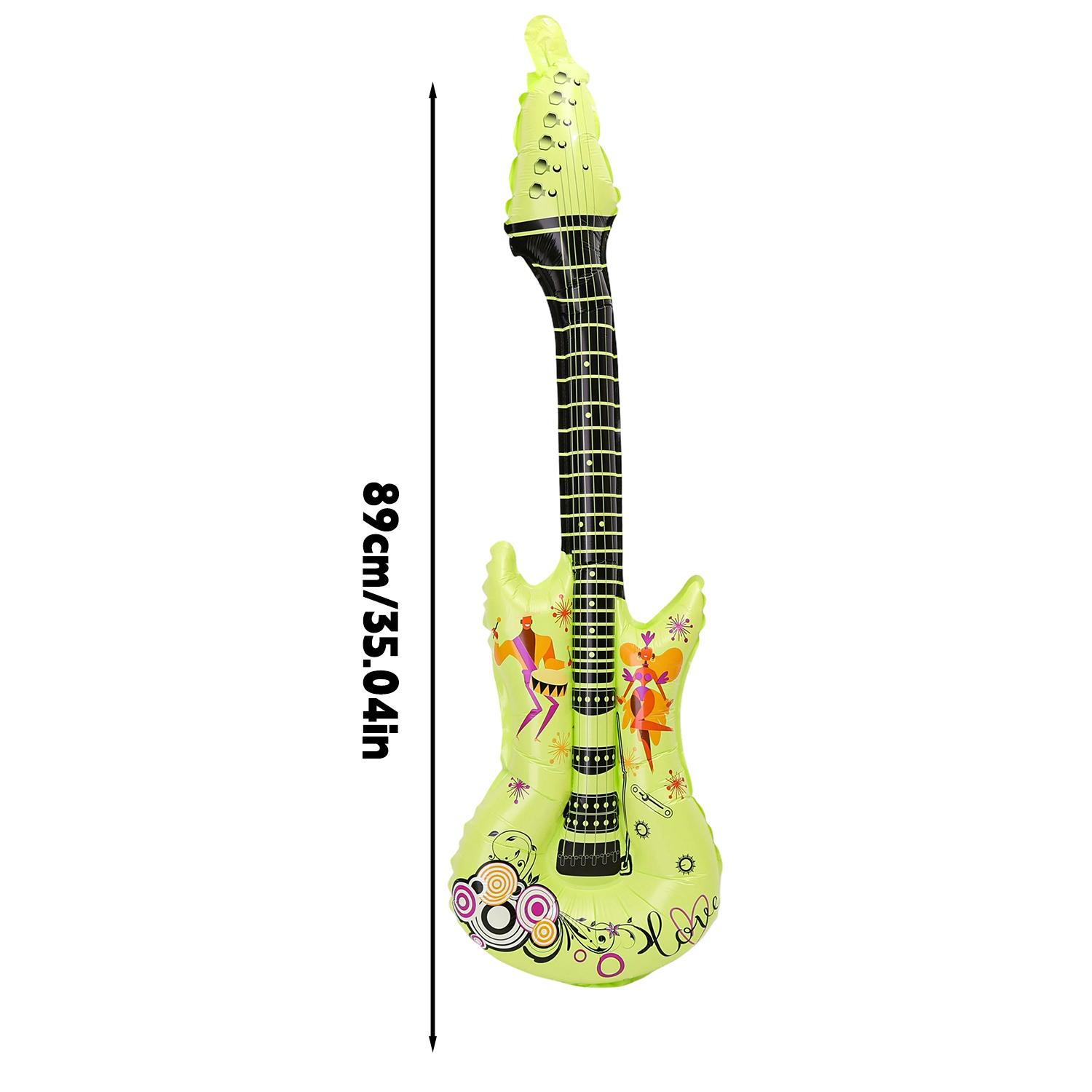 

1/20Pcs Cartoon Guitar Foil Balloons Inflatable Rock Star Instrument Aluminum Foil Balloon Concert Theme Party Decoration Props 1PC зелений