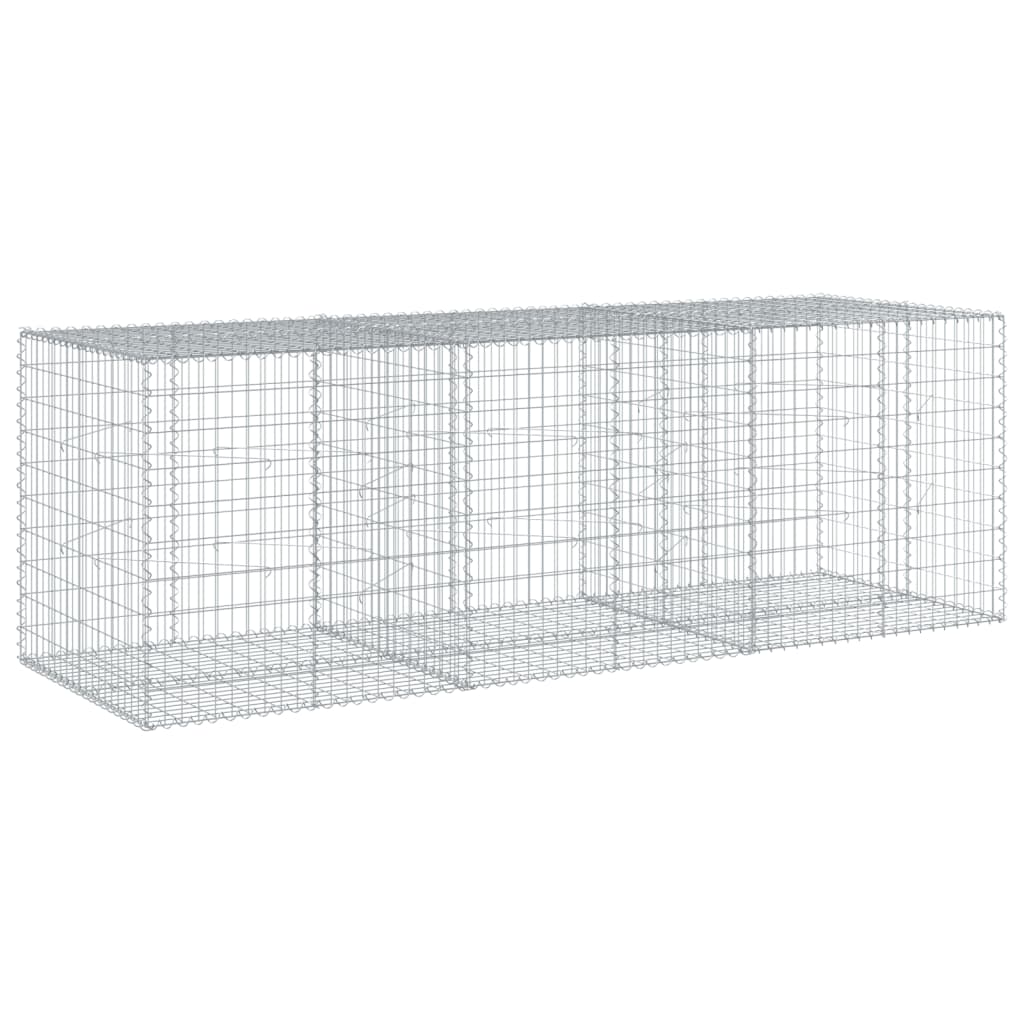 Gabion with Lid 300x100x100 Cm Galvanized Iron