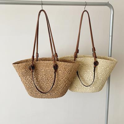 Damen gewebte Tragetasche Sommer Strandtaschen Große Kapazität Trendige geflochtene Tasche Stilvolle Webtasche Tragetaschen Clutches für Party Urlaub