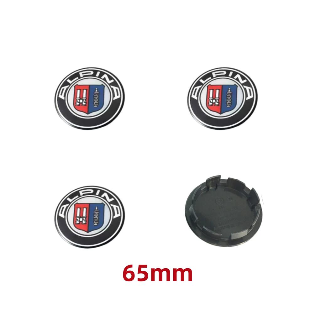 4pcs 56mm 60mm 65mm 68mm For ALPINA Emblem Logo Car Wheel Center Cap Hub Cover Badge Car Styling Accessories For E46 E90 F10 f30