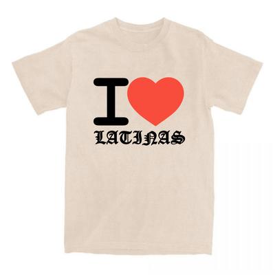 I Love Latinas T-Shirt Sasha Keable Printing Tshirts Short Sleeve Casual T Shirt Crew Neck Fashion Unisex Streetwear