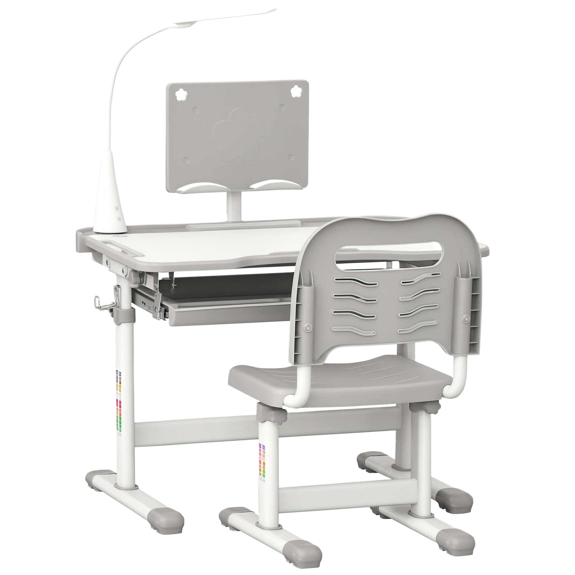 Children`s chair and desk set with