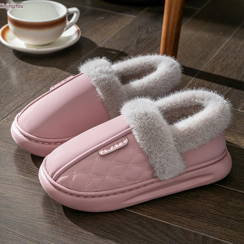 

Водонепроницаемые теплые кожаные тапочки