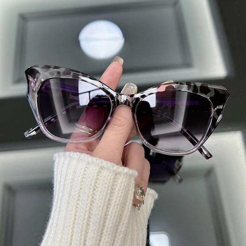 New Fashion Cat Eye Sunglasses Women Luxury Sun Glasses Female Brand Designer Cateye Gradient Mirror Vintage