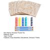 1 Set Wooden Dinosaur Puzzle Toy Kit with 5 Coloring Pens 30 Pigments 6 Wood Dino Jigsaws Assembly Game Educational Toy Boys Girls Gift
