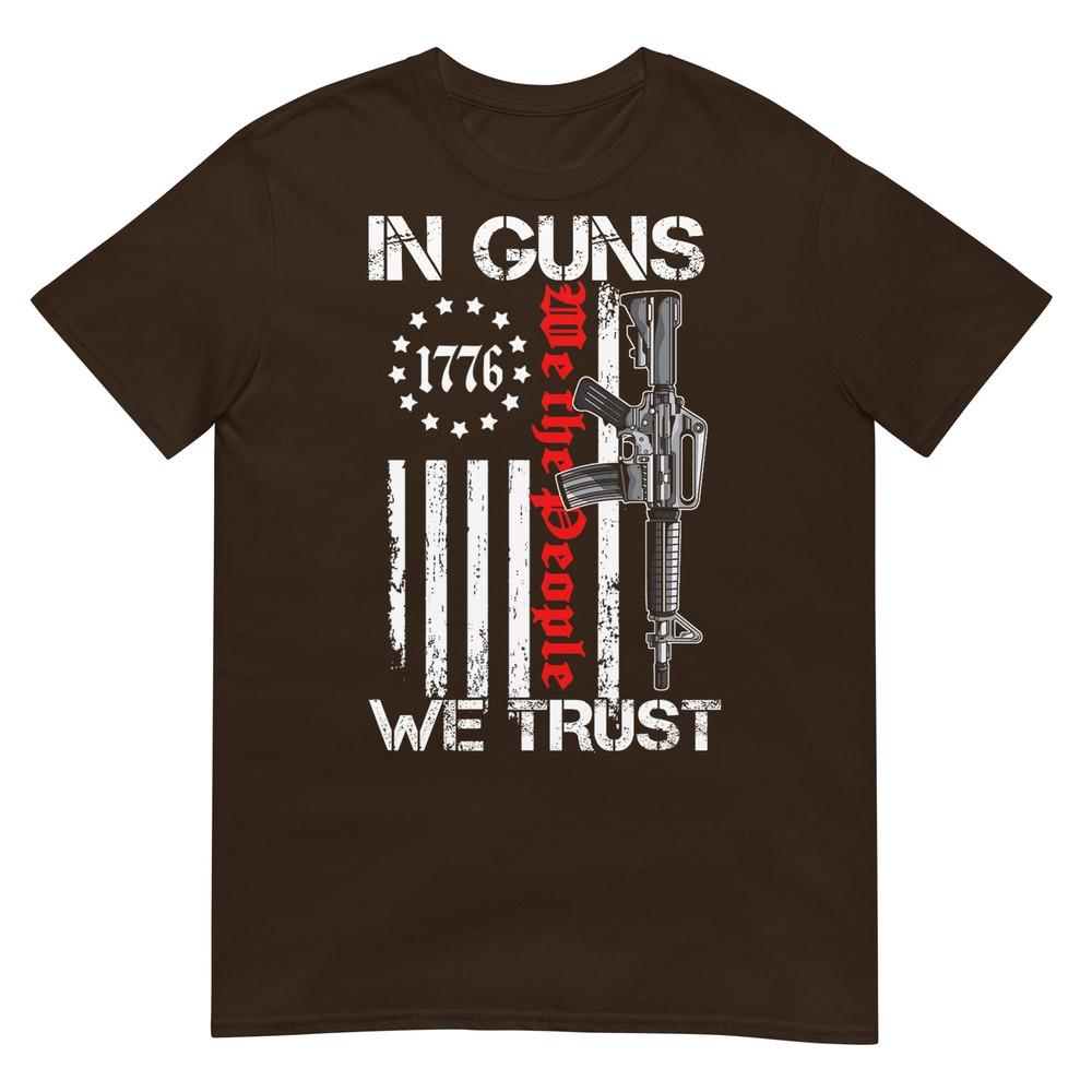 In Guns We Trust We The People Ar15 Usa Flag Pro Guns Tshirt