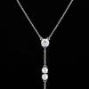 Huitan Fancy Cubic Zirconia Pendant Necklace Women for Wedding Temperament Elegant Lady's Neck Accessories Statement Jewelry