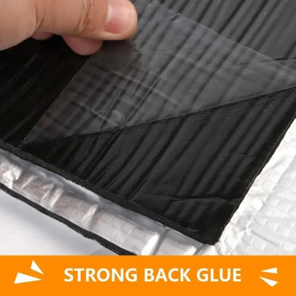 Extra Thick 20mm Car Sound Deadening Mat 50x100cm Aluminum Foil Heat Insulation Heavy Duty Soundproof Foam for Door Roof Hood