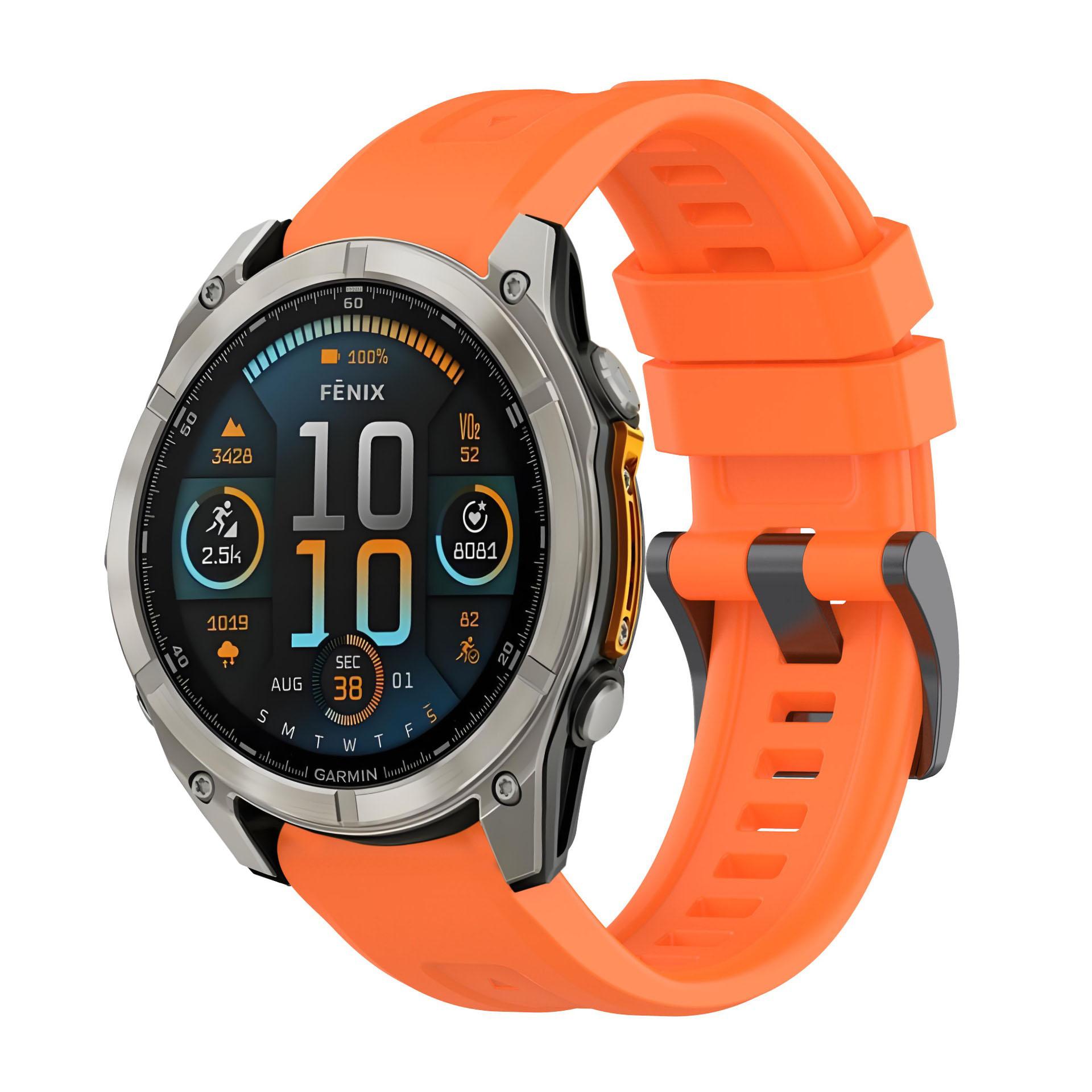 

Quick Fit 26mm 22mm 20mm Silicone Strap For Garmin Fenix 8/Tactix 8/Enduro3/Fenix E 7X 6X Bracelet Band Forerunner 965/955 Belt Quick Fit 20mm