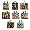 Quilted Tote Bag Cute Sheep Pattern Tote Women Retro Purse Machine Washable Handbag for Daily Errands Commuting Grocery Shopping