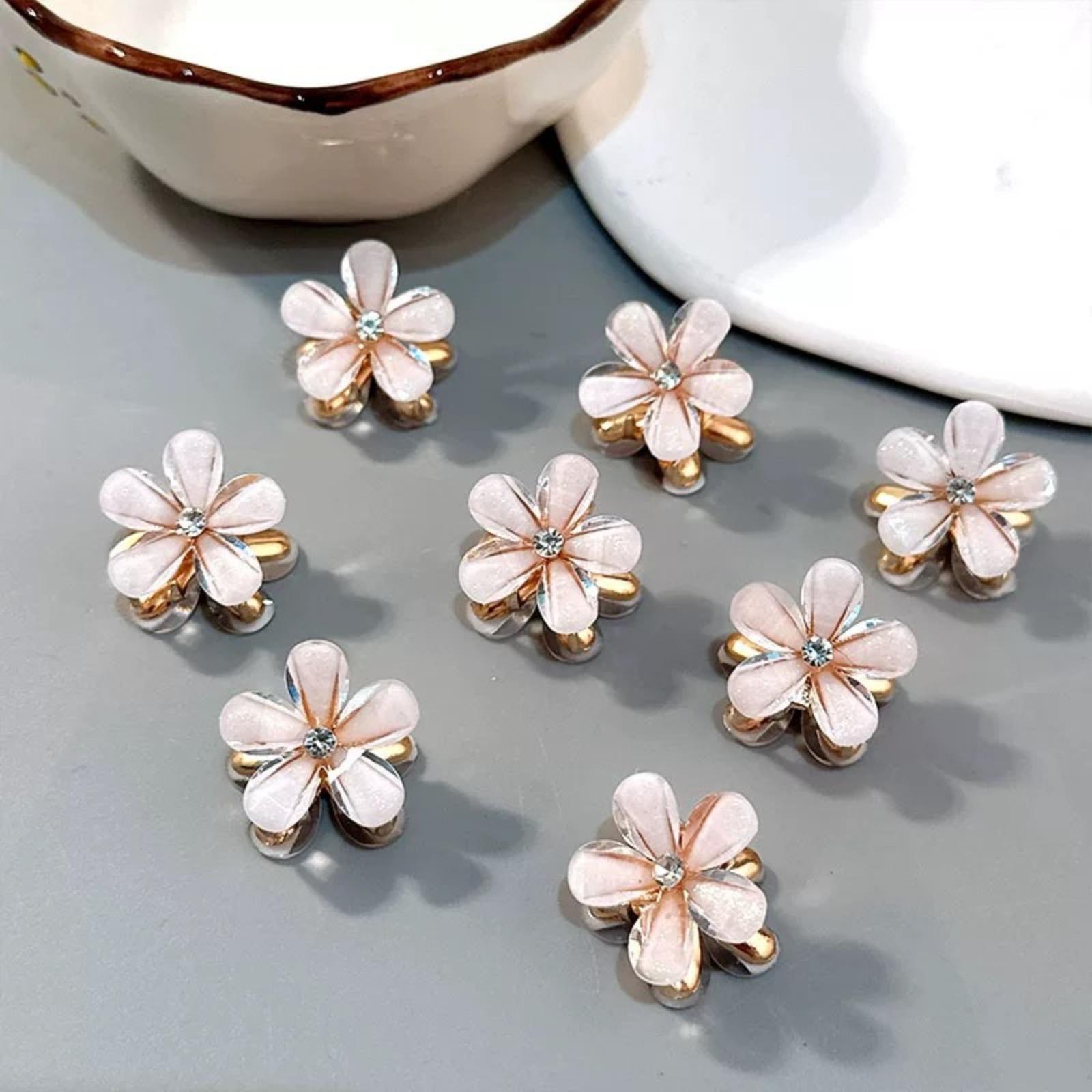

Set of 6 Alloy Camellia Flower Hair Clips Spring Summer Floral Design Hair Accessories for Women Girls Hair Styling One Size