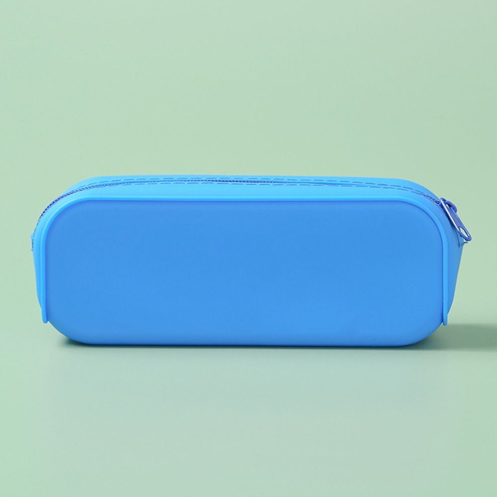 Single Layer Colorful Creative Storage Box Pencil Bag Silicone Pencil Case Stationery Box