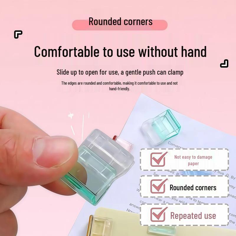 Transparent Candy-Colored Multifunctional Office Clips