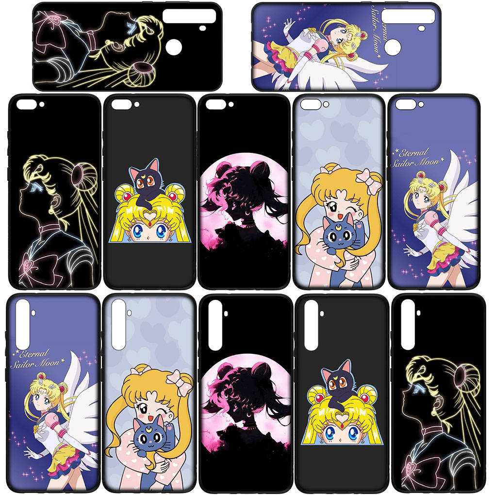 Phone Case for Samsung Galaxy S25 S24 S23 iPhone 16 15 Xiaomi Redmi Note 14 13 12 16E X 11 Pro Max OPPO Moto Huawei Sailor Anime Moon Girl Cute Cover