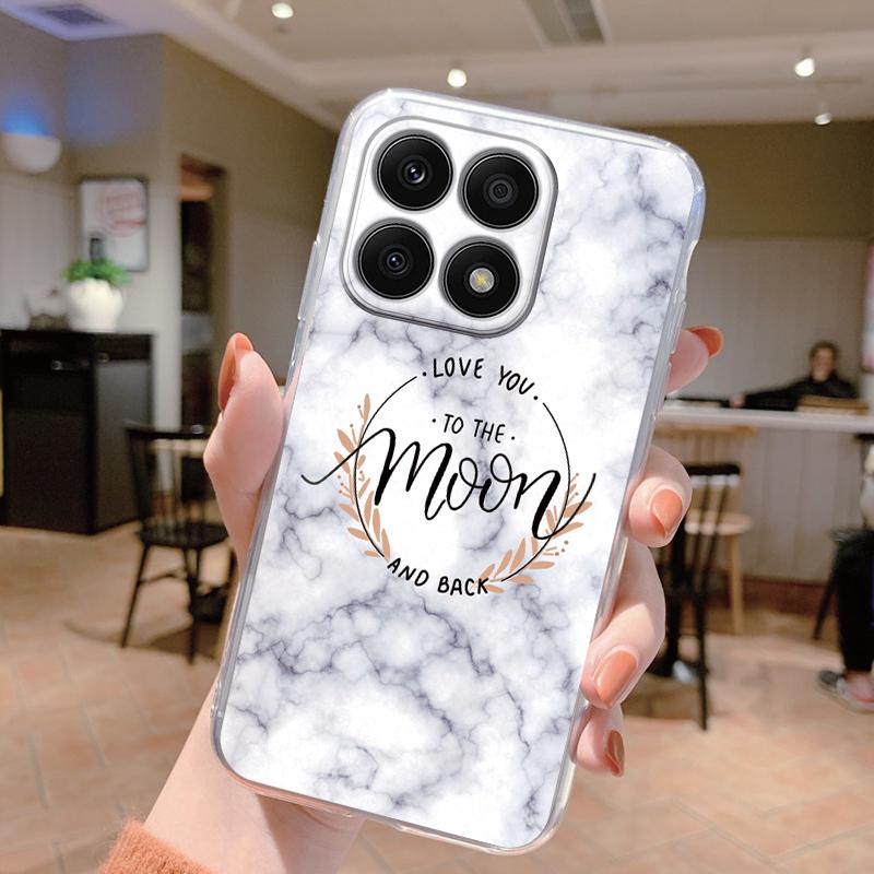 

For Honor X8b X8a X8c X8 70 Lite 90 Smart Case Phone Cover Gradient Ocean Marble Clear Coque Soft Fashion Fundas Shell Bumper Honor X8b