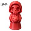 Indoor Party Embellishments 3D Printed Grim Reaper Figurine Holding Pumpkin, Blank DIY Tabletop Seasonal Decor Paintable Halloween Statue, Cute