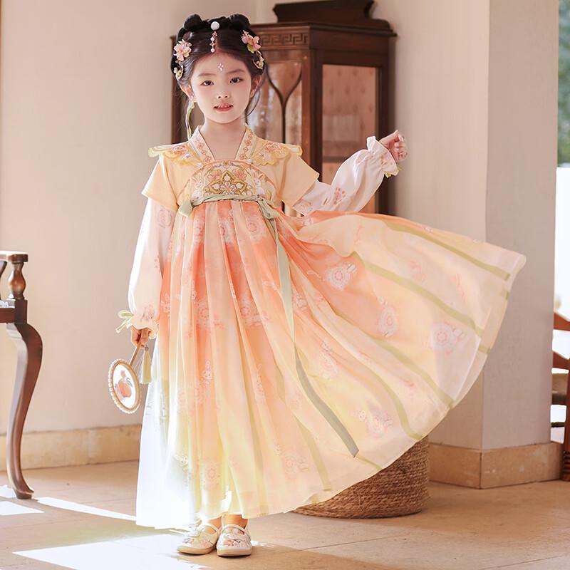 Anneyol Girls' Hanfu Summer Princess Dress