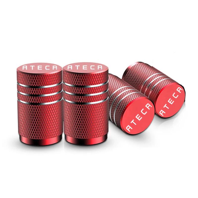 LITD8 Car Wheel Tire Valve Caps Tyre Stem Covers Airdust Waterproof For Seat Ateca Accessories